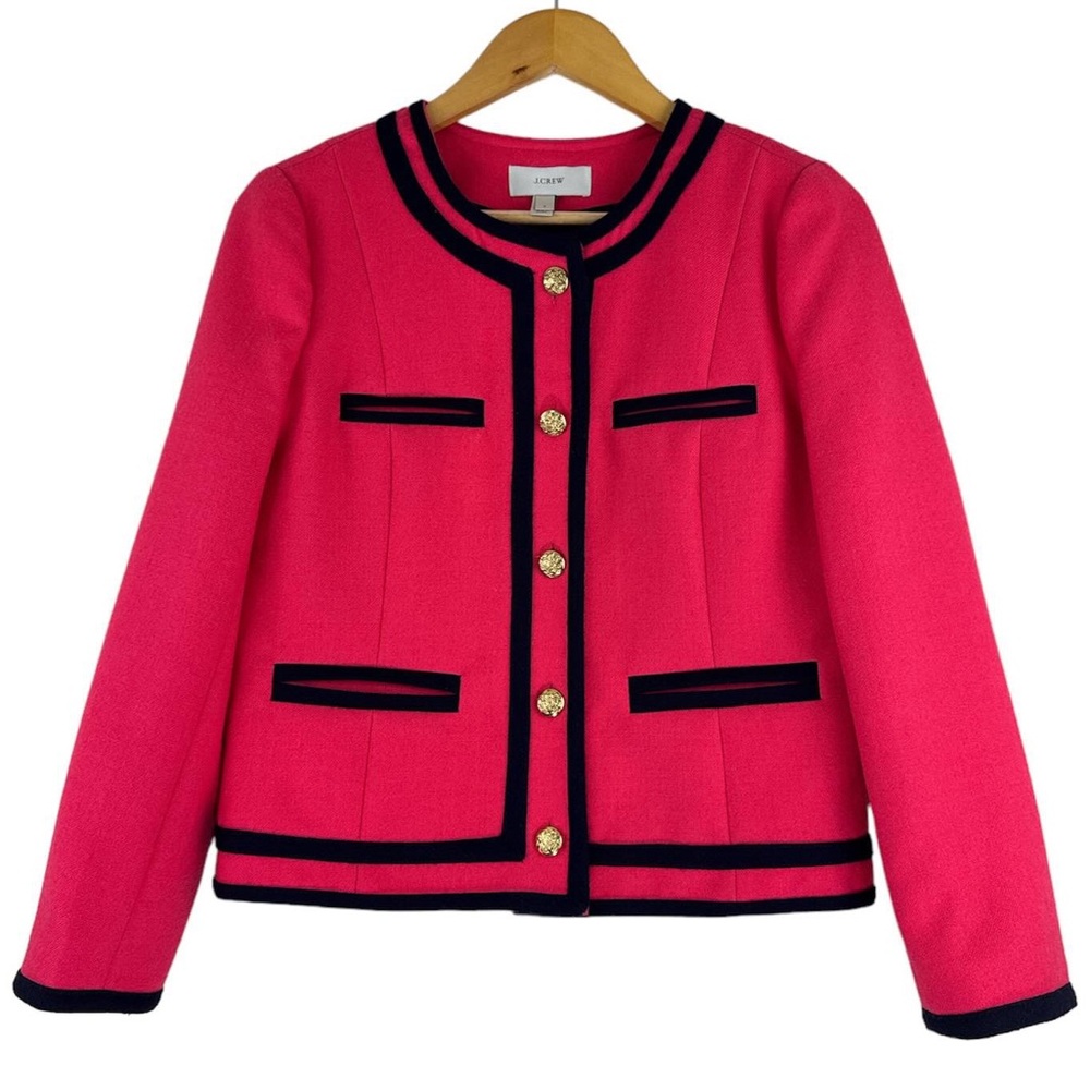 J. Crew Pink and Black Blazer